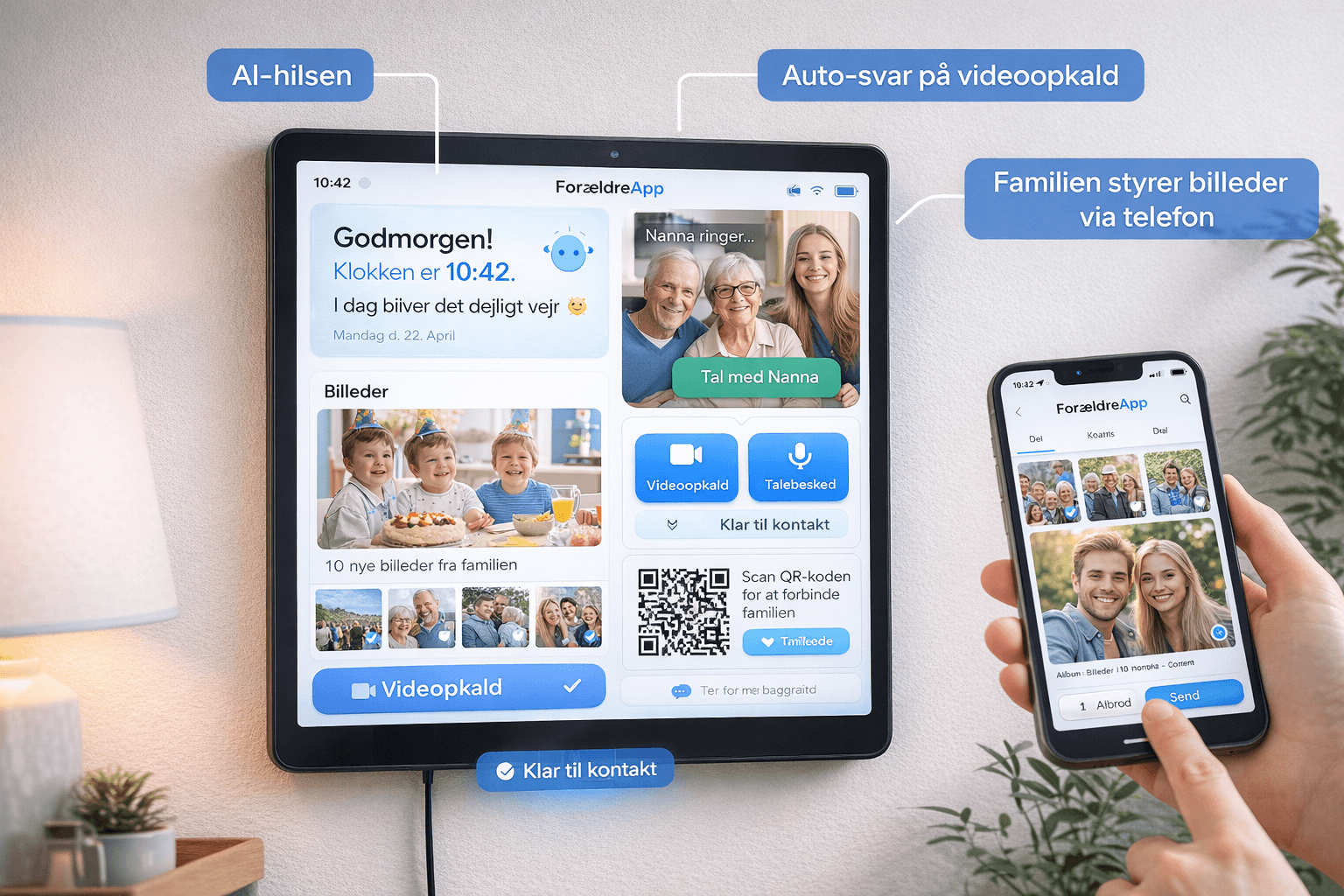 Forældre — intelligent skærm til familiekontakt